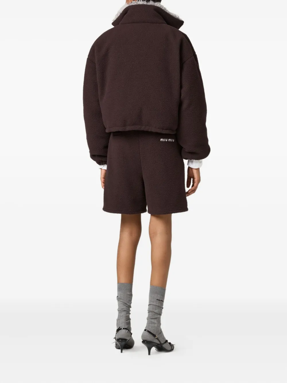Miu Fleece donsjack Bruin
