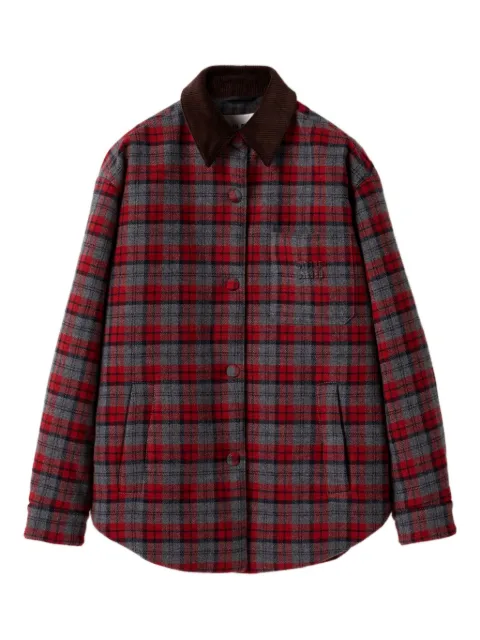 Miu Miu plaid-check down jacket