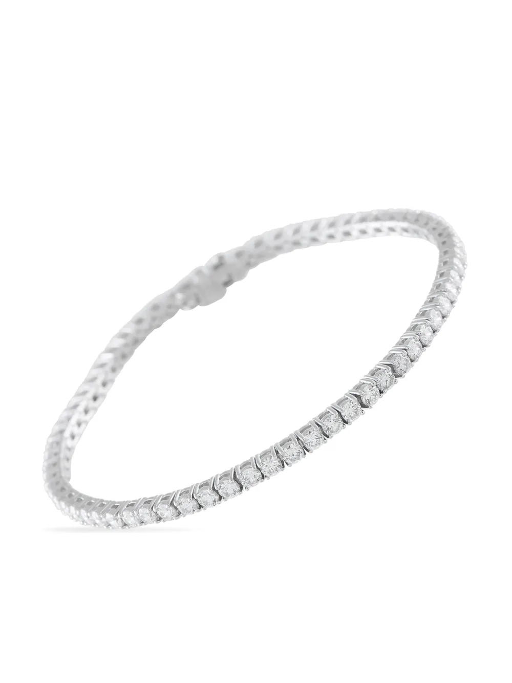 LB Exclusive 14K white gold diamond tennis bracelet | Silver | Image 1