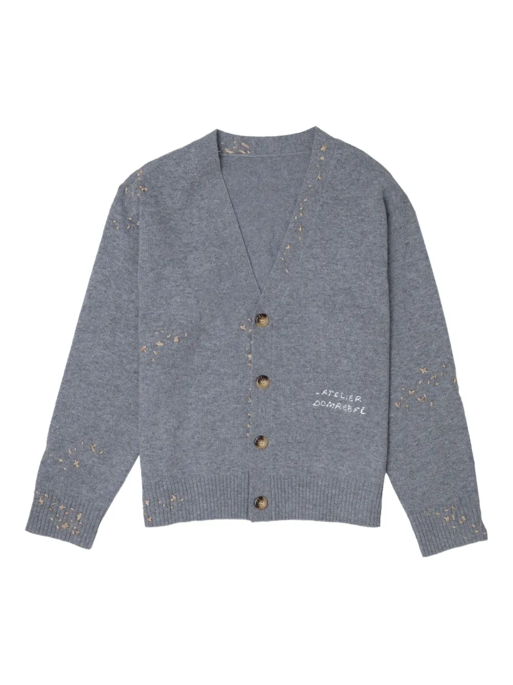 Domrebel Wool Blend Cardigan In Gray