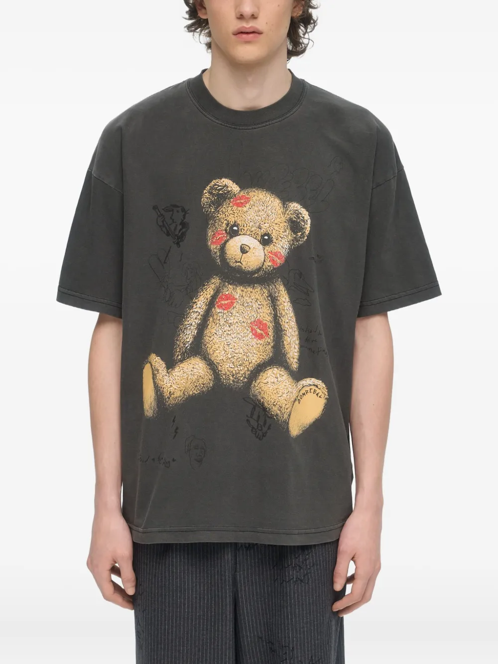 DOMREBEL T-shirt met print - Zwart