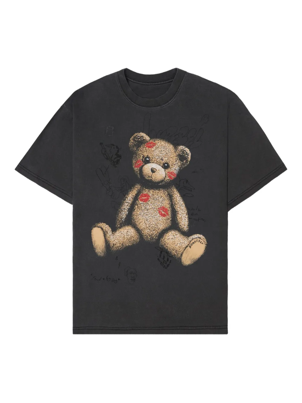 DOMREBEL Big Kiss T-shirt | Black | Image 1
