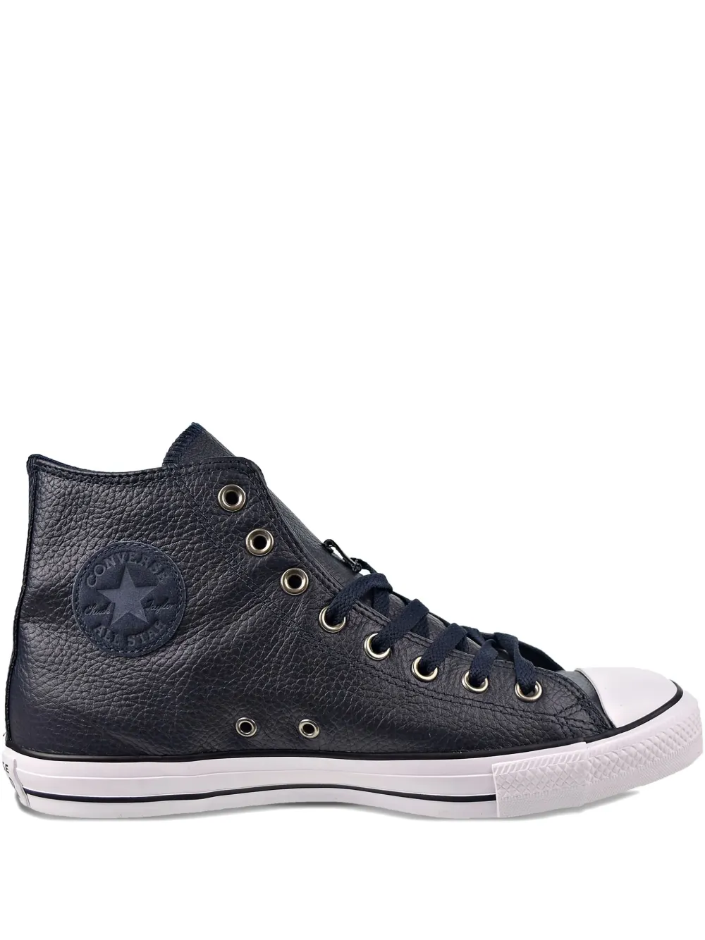 Converse Chuck Taylor All Star Hi "Leather Dark Obsidian Blue White Black" sneakers