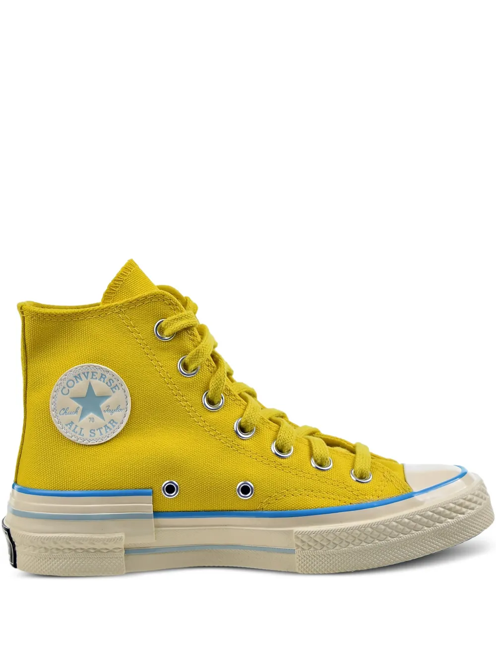 Converse Chuck 70 Hi "Popped Colour - Speed Yellow/Sail Blue/Egret" sneakers | Yellow | Image 1