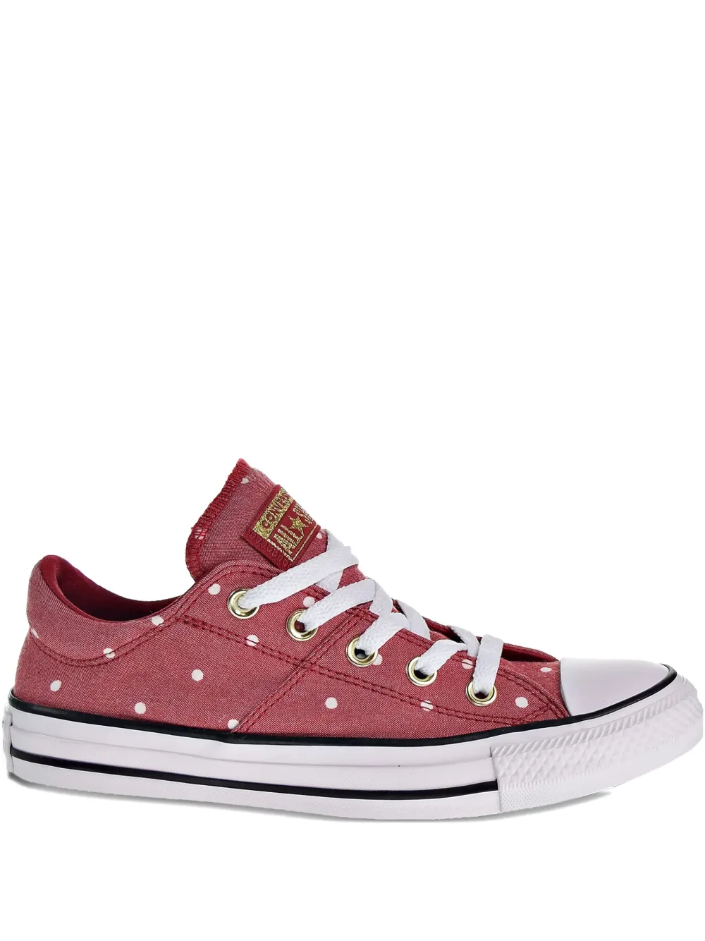 Converse Chuck Taylor All Star polka dot "Gym Red Gold White" sneakers