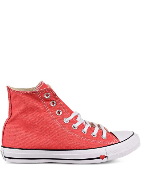 Converse Tenis Chuck Taylor All Star Ox Denim Love Rojo