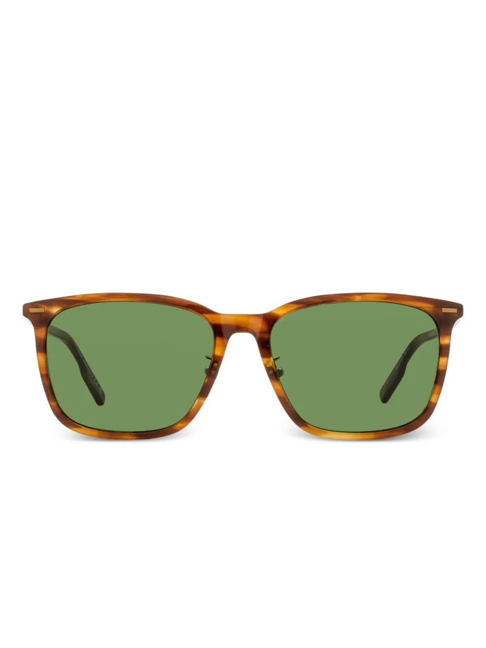 Zegna Rectangular-frame Sunglasses In Brown