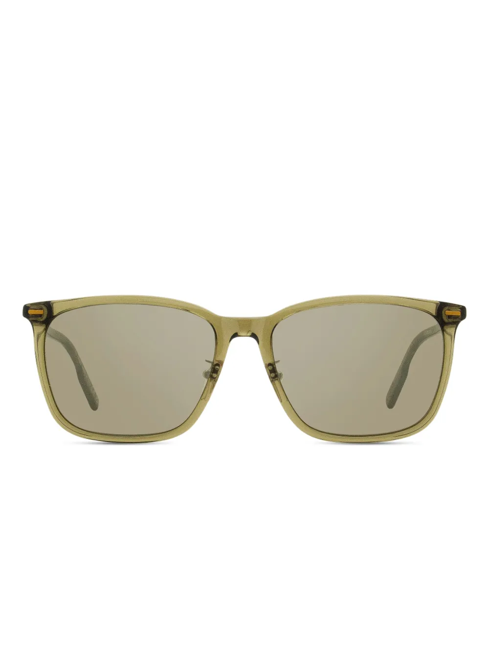 Zegna Rectangular-frame Sunglasses In Green