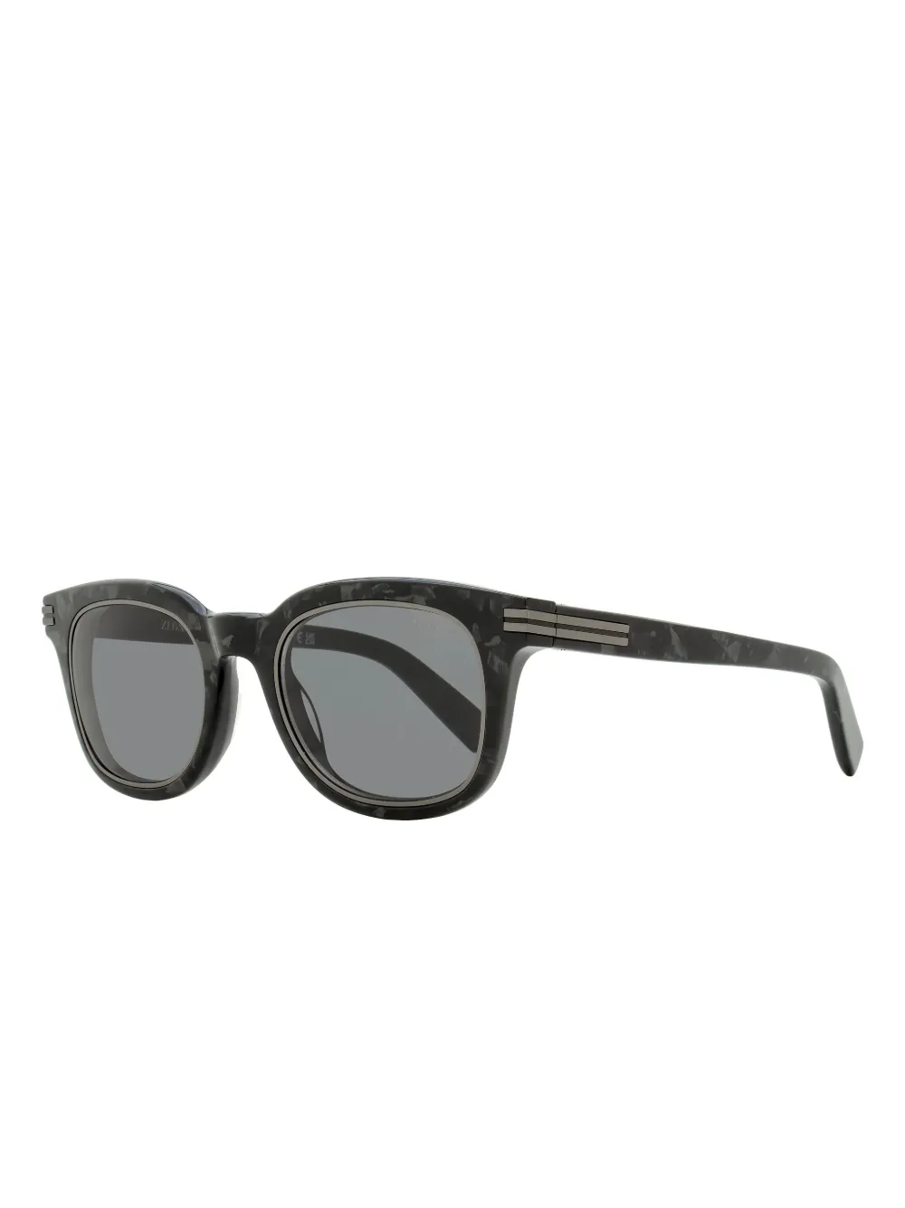 Zegna Rectangular-frame Sunglasses In Black