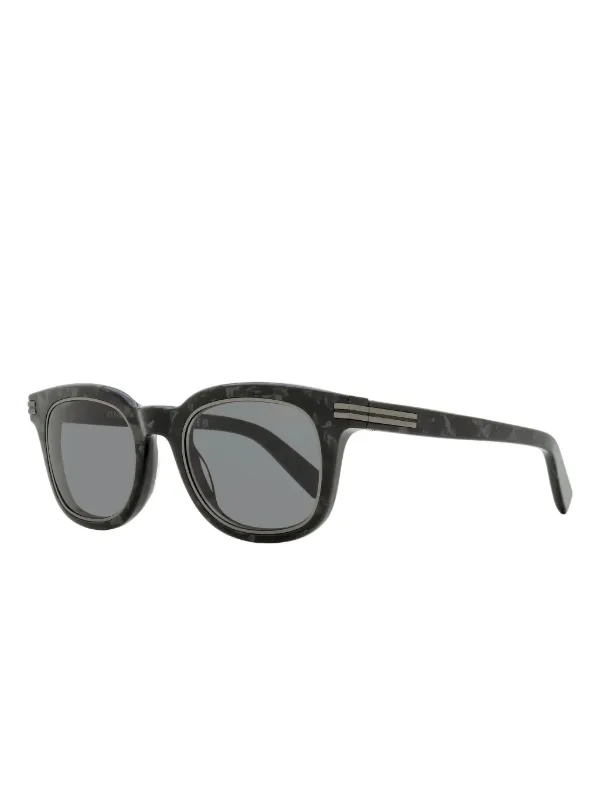 定価5.5万 ZEGNA サングラス スクエア イタリア製 Zegna スクエアフレーム サングラス | ブラック | FARFETCH JP