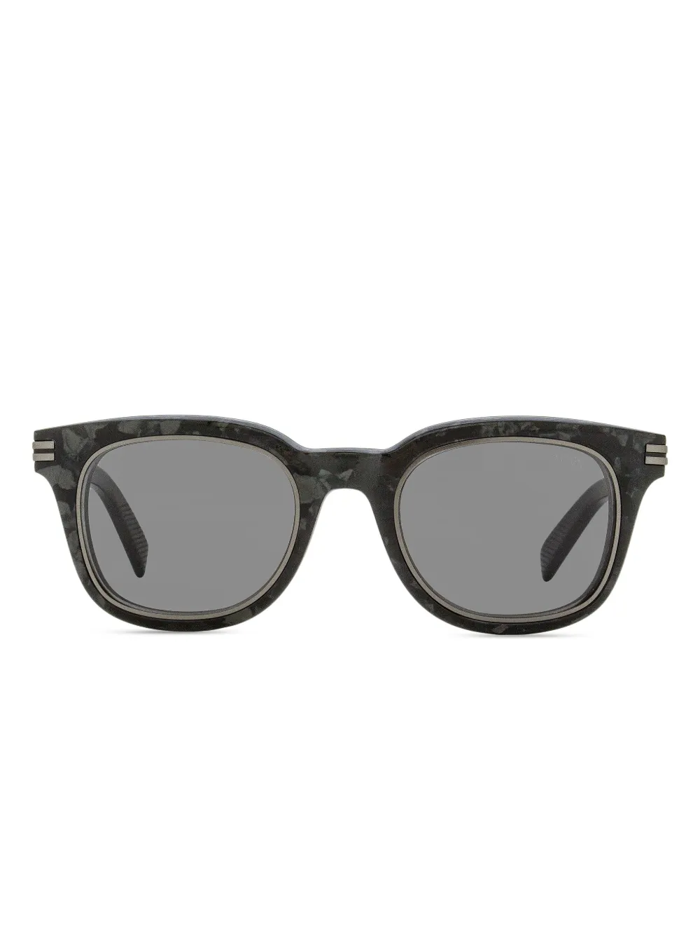Zegna Rectangular-frame Sunglasses In Black