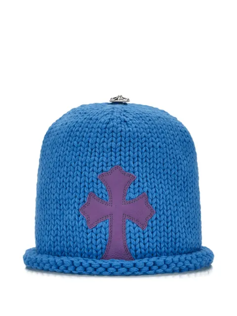 Chrome Hearts cross-patch beanie