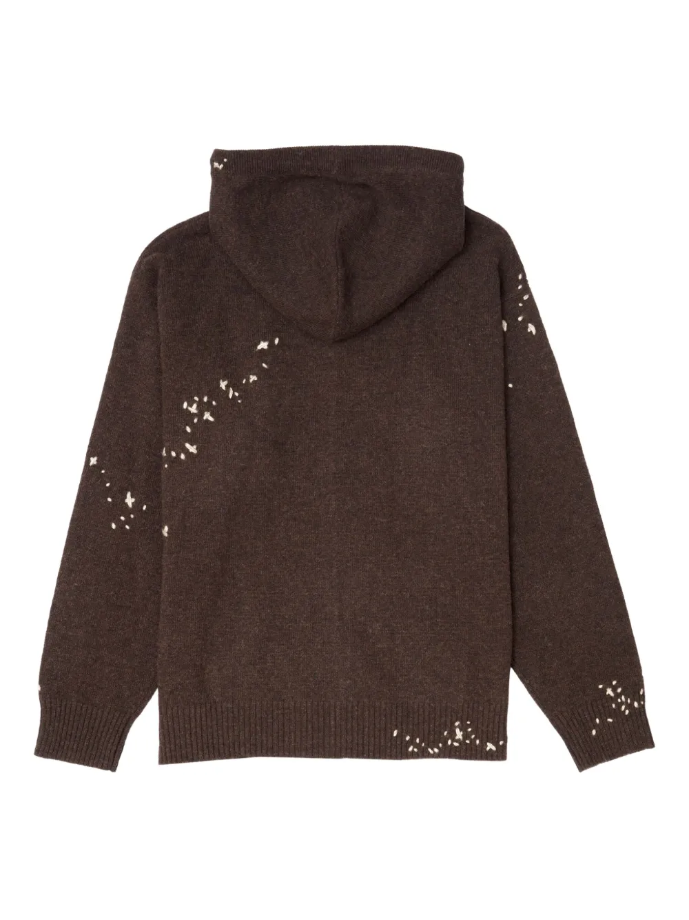 DOMREBEL Hoodie met borduurwerk Bruin