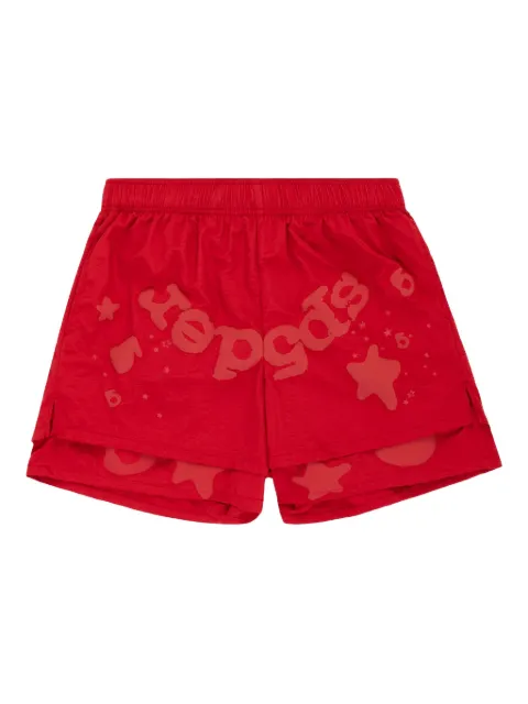 SP5DER Beluga double-layer star-print shorts