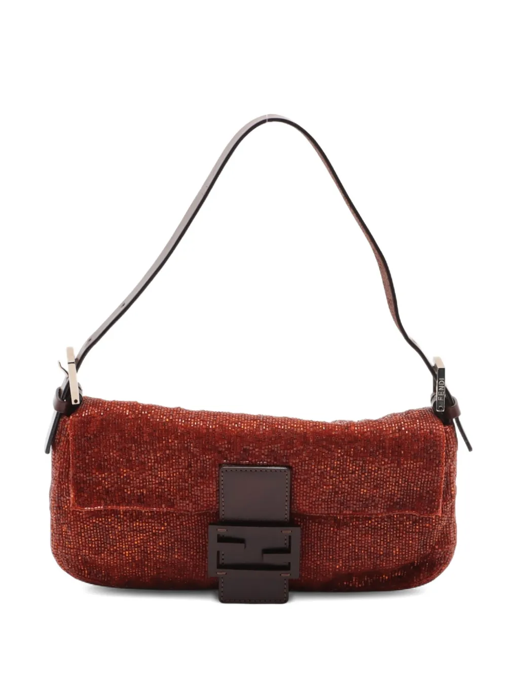 Pre-owned Fendi 2000-2015 Baguette Shoulder Bag In Orange