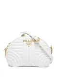 Prada Pre-Owned 2010-2020s Diagramme chain-strap quilted shoulder bag - White