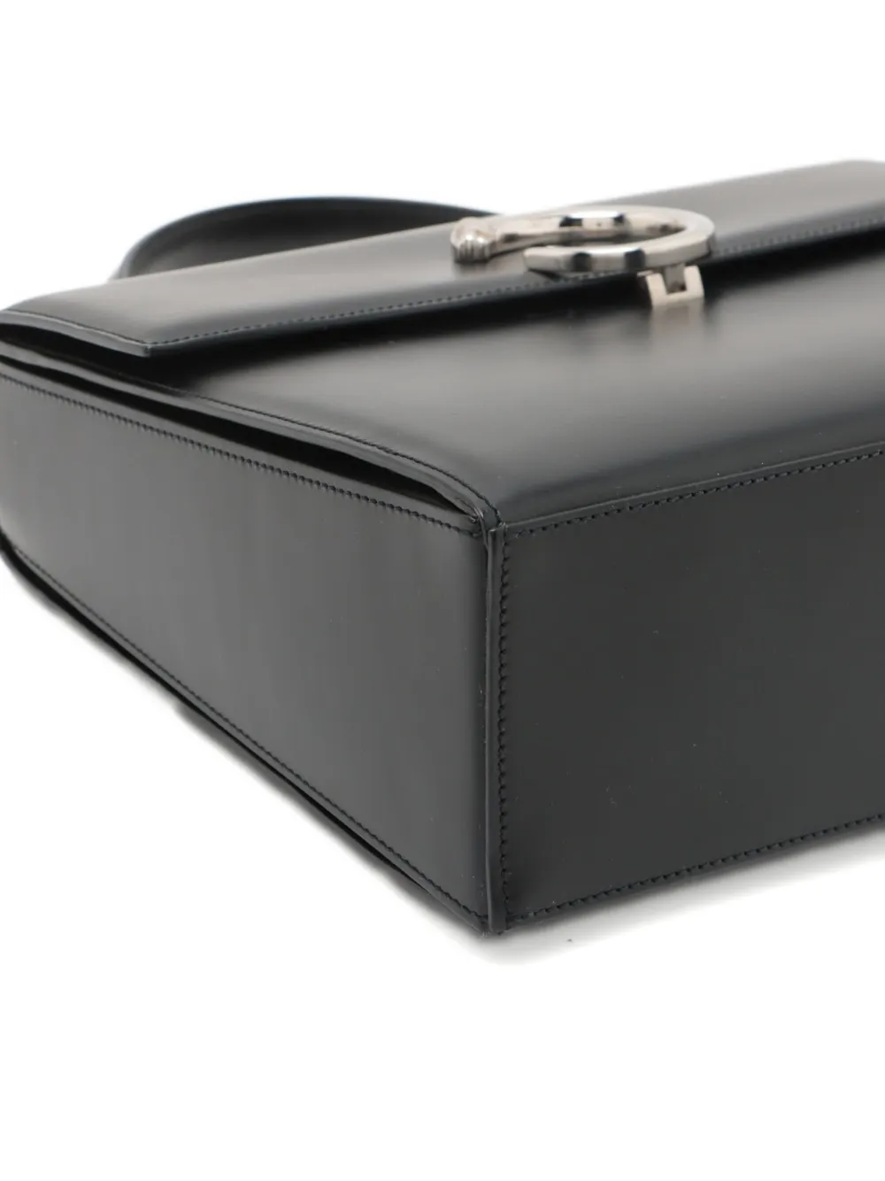Pre-owned Cartier 2000-2015 Panthère C Leather Tote Bag In Black