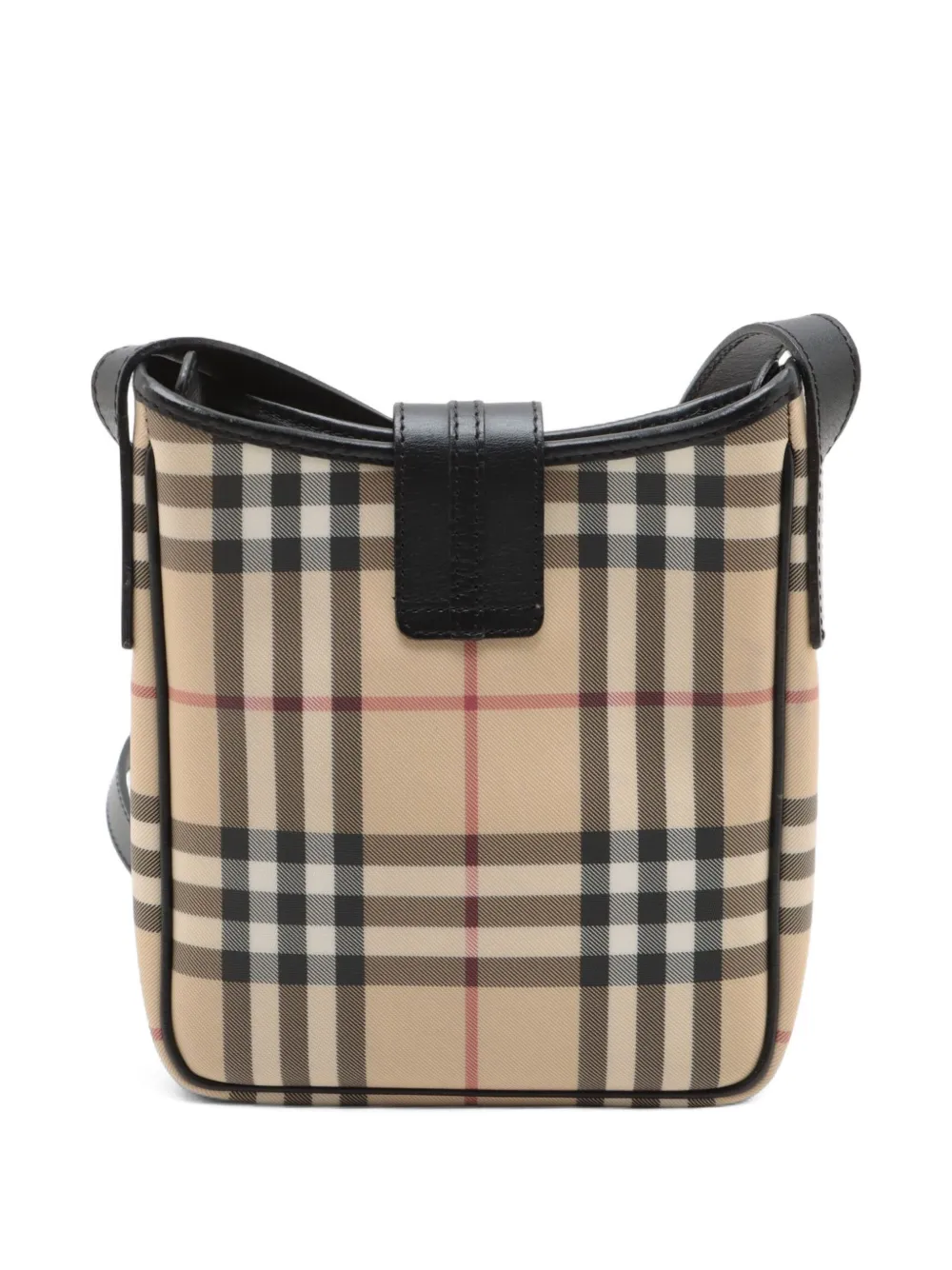 Pre-owned Burberry 2000-2015s Check Pattern Shoulder Bag In Neutral