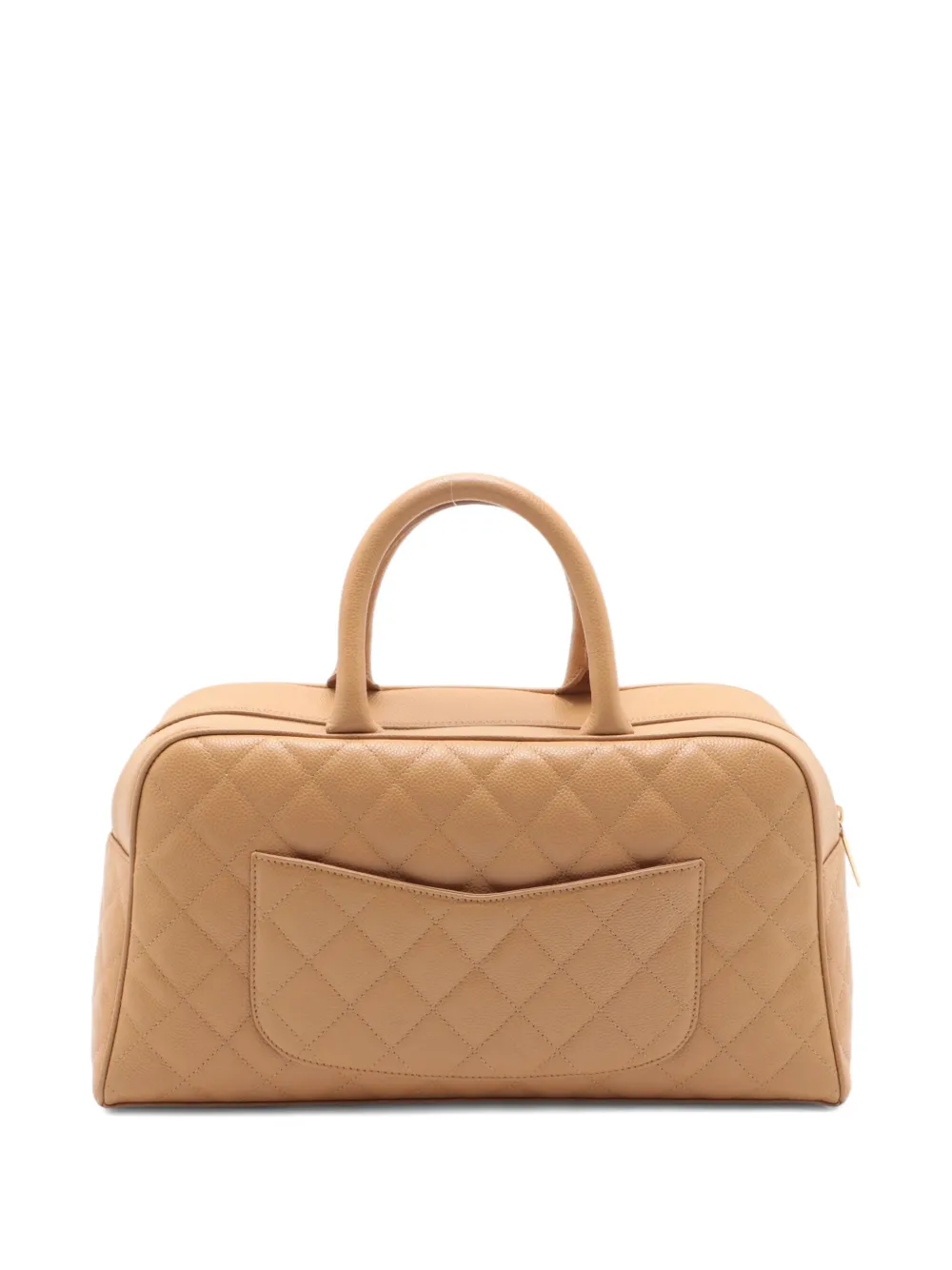 Pre-owned Chanel 2003-2004 Cc Mark Quilted Tote Bag In Neutral
