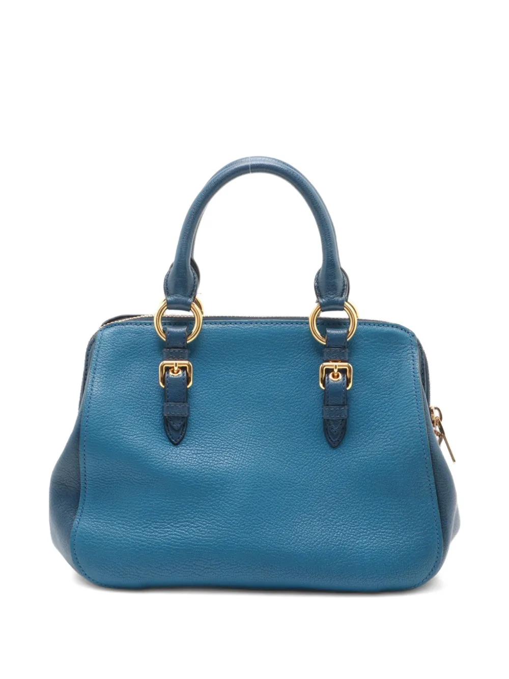 Miu Miu Pre-Owned 2000-2015 Madras top-handle leather tote bag | Pre-Owned | Image 2