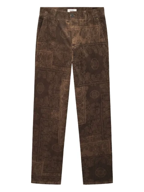 Les Deux Kody paisley-pattern corduroy trousers