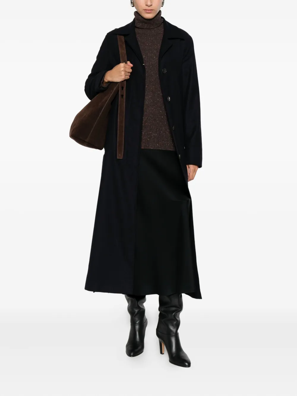 Herno notched-lapels belted coat | Single Breasted Coats | Image 2
