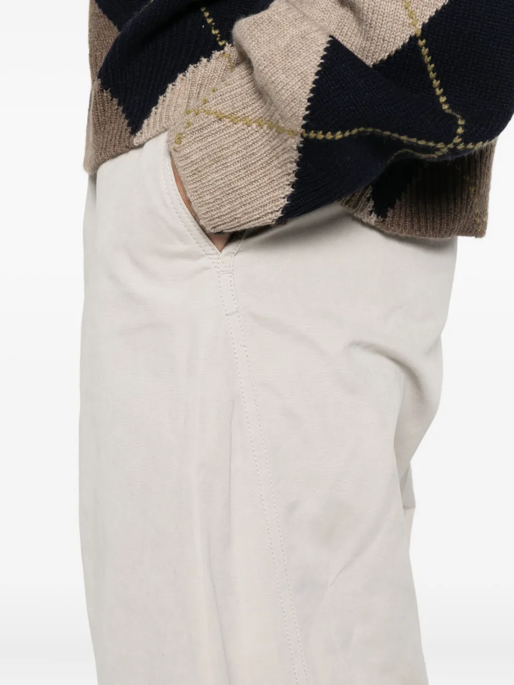 Herno Panelled Elasticated-waist Pants In White