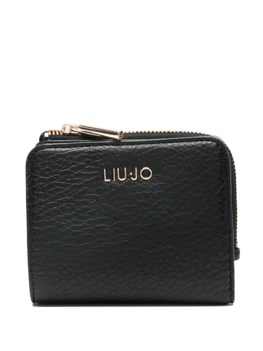 Liu •jo Black Wallet In Faux Leather With Zip In Black