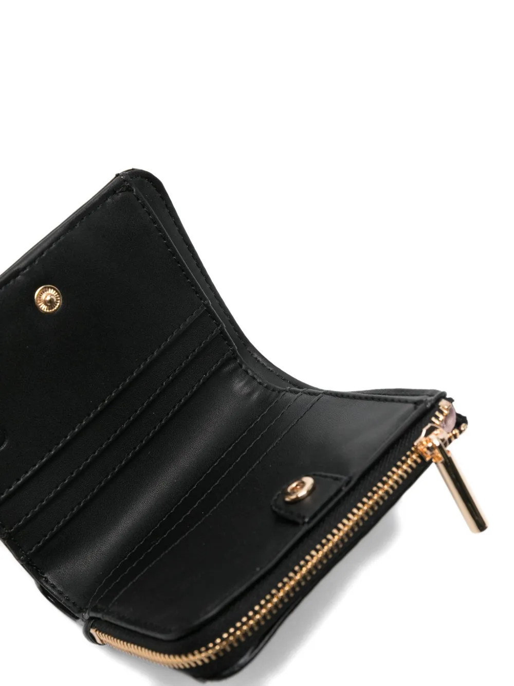 Liu •jo Black Wallet In Faux Leather With Zip In Black