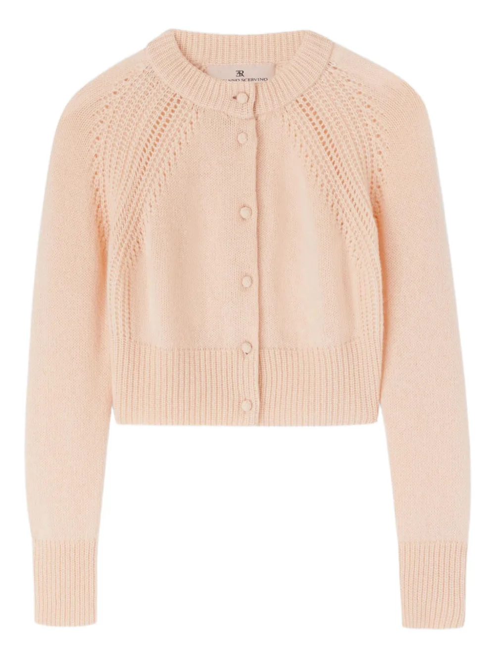 Ermanno Scervino Button-detailed Cashmere Cardigan In Pink