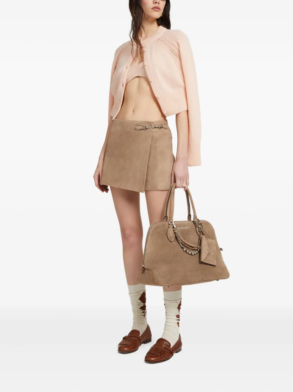 Ermanno Scervino Button-detailed Cashmere Cardigan In Pink