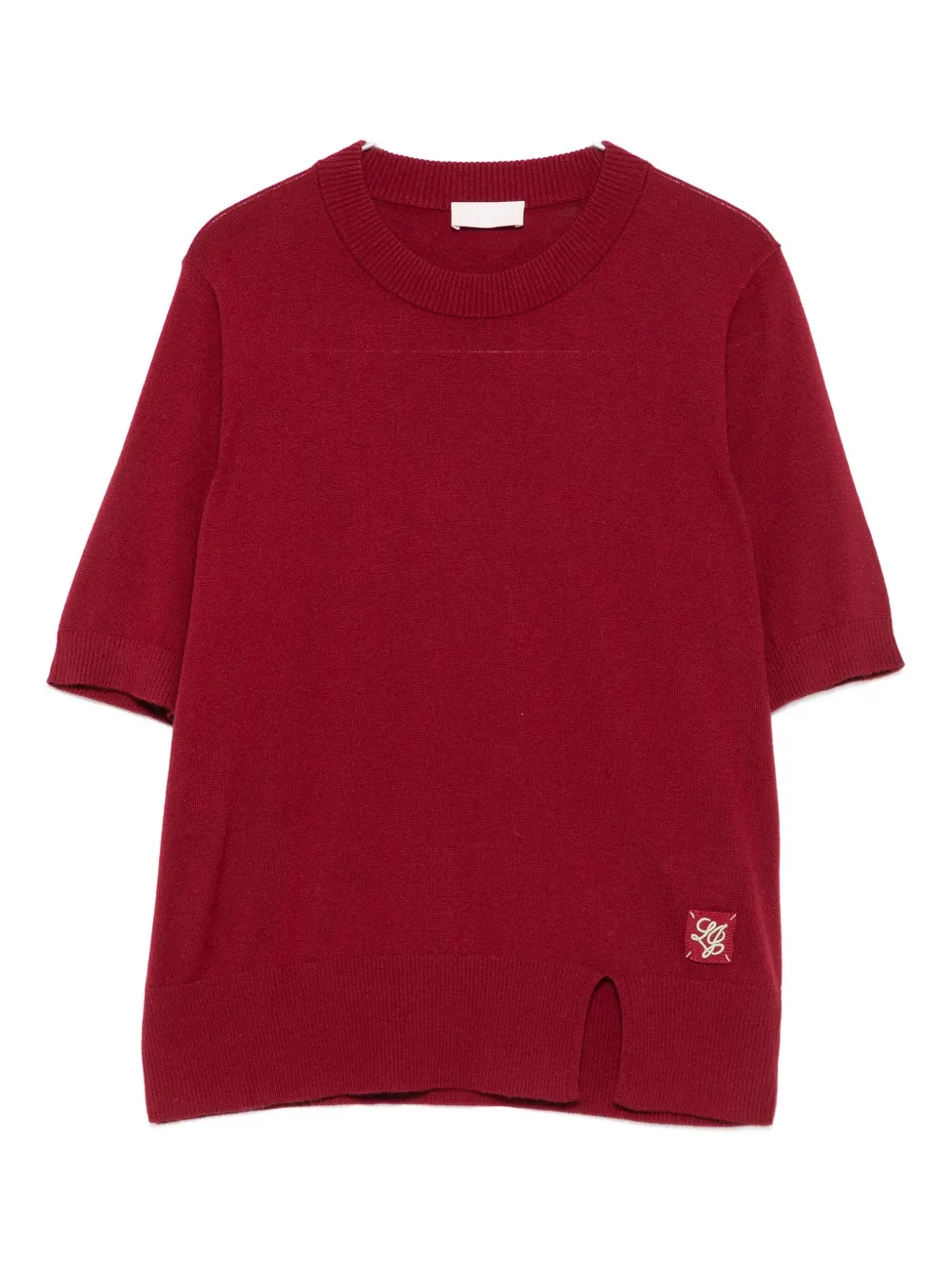 Liu •jo Logo-patch Short-sleeve T-shirt In Red