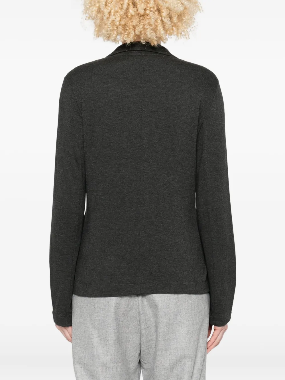 Majestic Single-breasted Fitted Jacket In Black