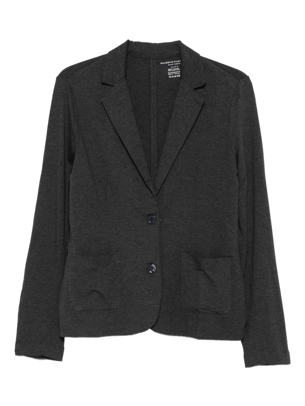 Majestic Filatures single-breasted fitted jacket | Black | Image 1
