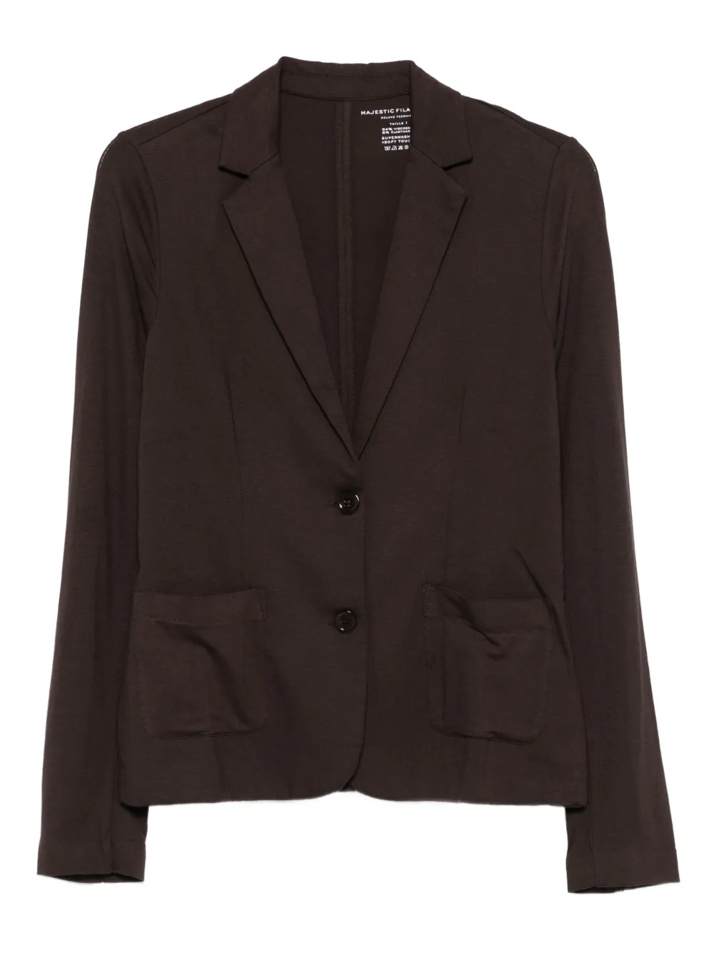Majestic Filatures single-breasted fitted jacket | Brown | Image 1