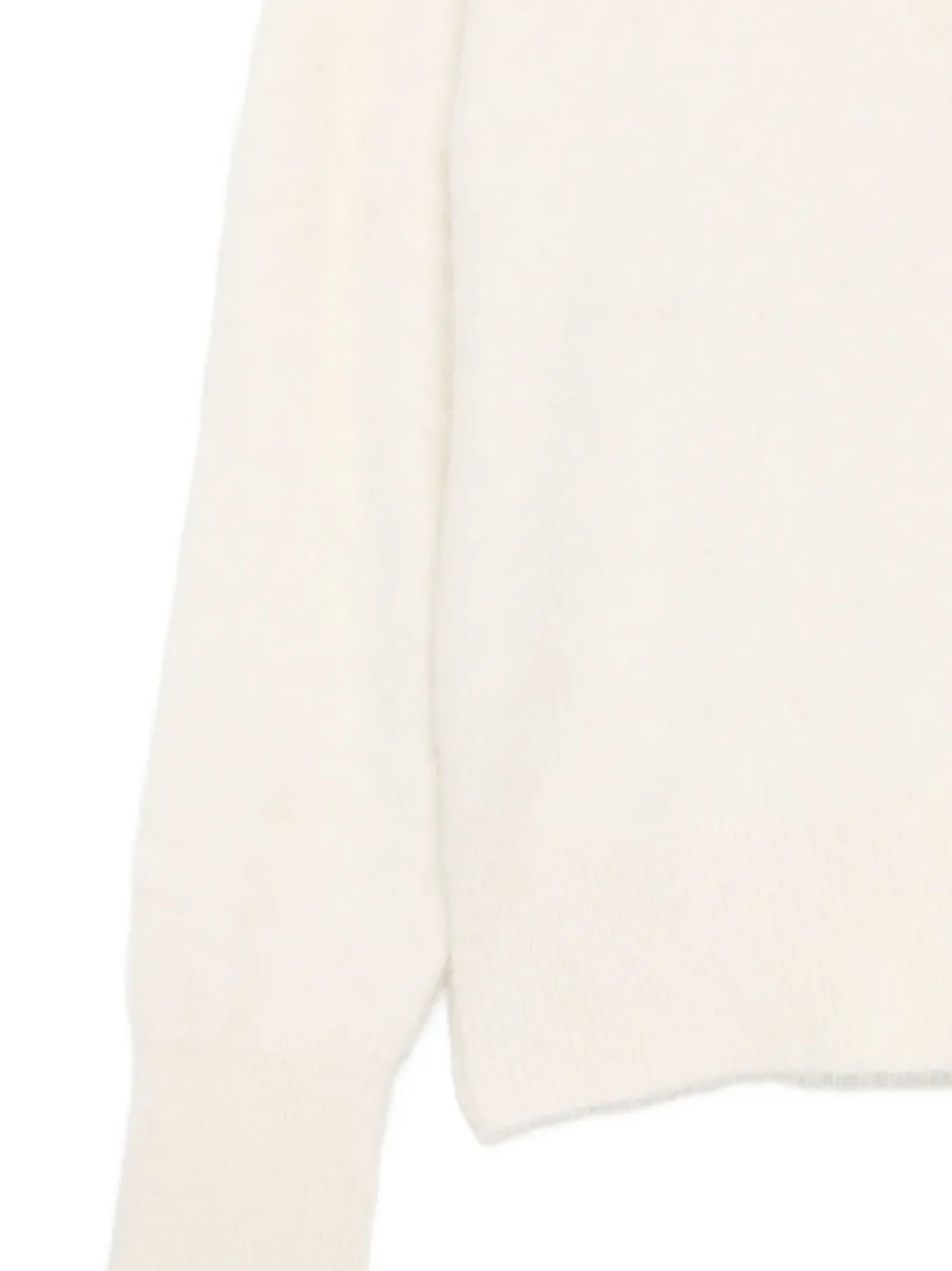 Majestic V-neck Long-sleeve Sweater In Neutral