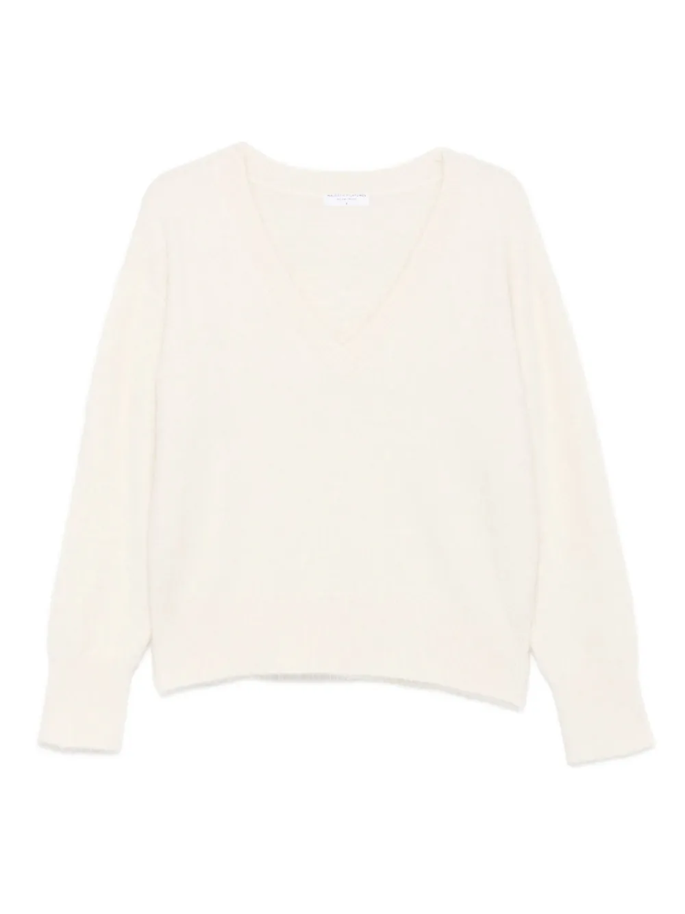 Majestic Filatures V-neck long-sleeve sweater | Neutrals | Image 1