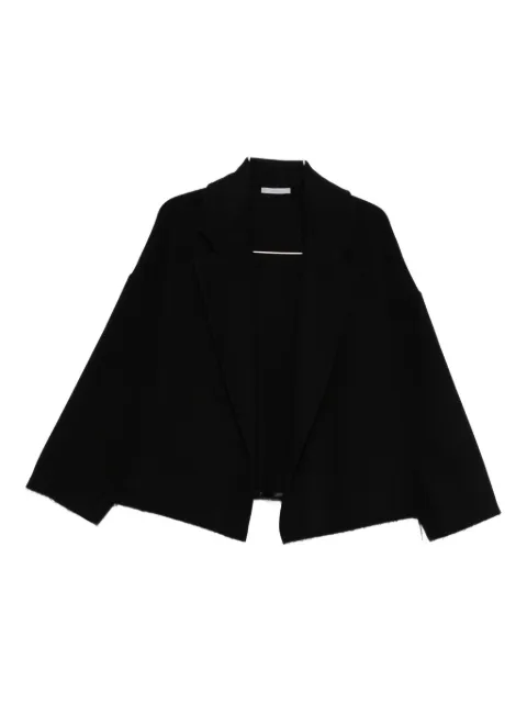 Dusan notched-lapel raw-edge jacket