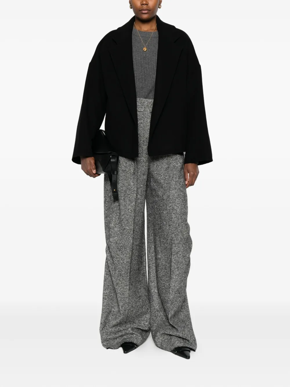 Dusan notched-lapel raw-edge jacket | Cropped Jackets | Image 2