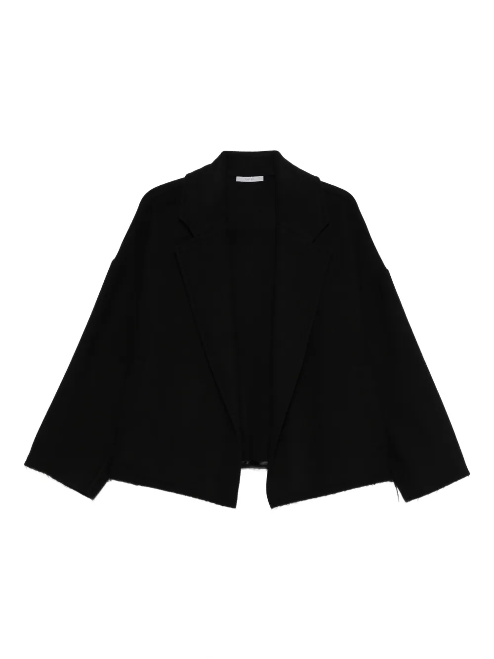 Dusan notched-lapel raw-edge jacket - Schwarz