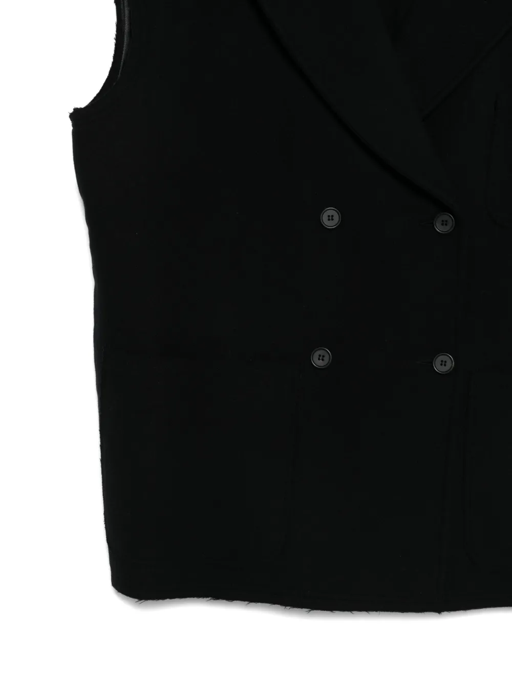 Dušan Double-breasted Sleeveless Jacket In Black