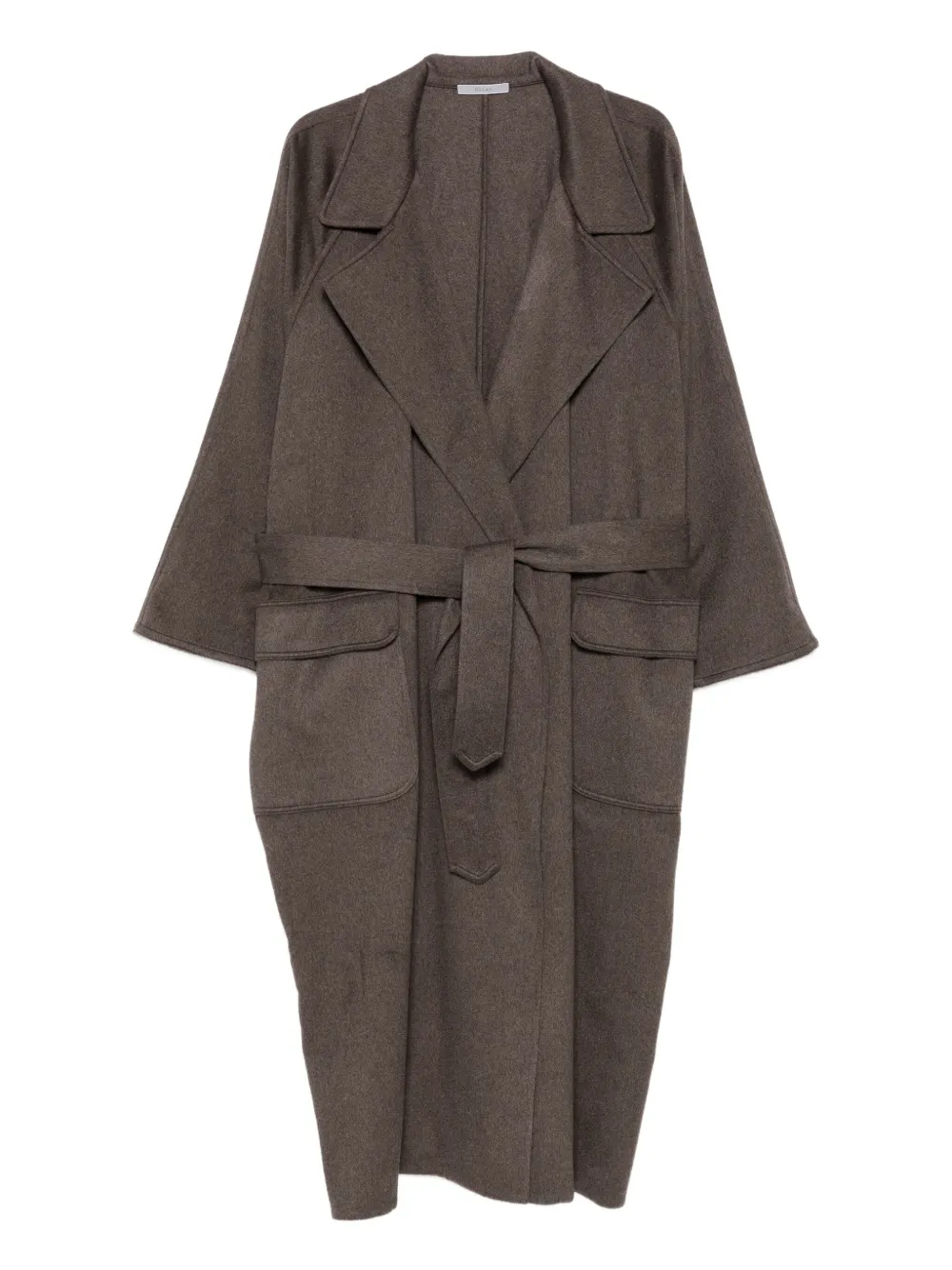 Dusan belted patch-pocket coat | Brown | Image 1