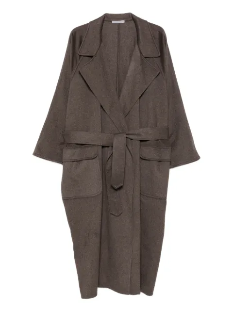 Dusan belted patch-pocket coat