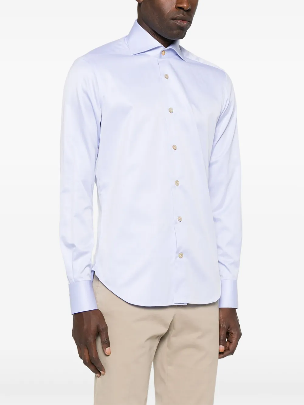 Kiton Overhemd met knopen Blauw