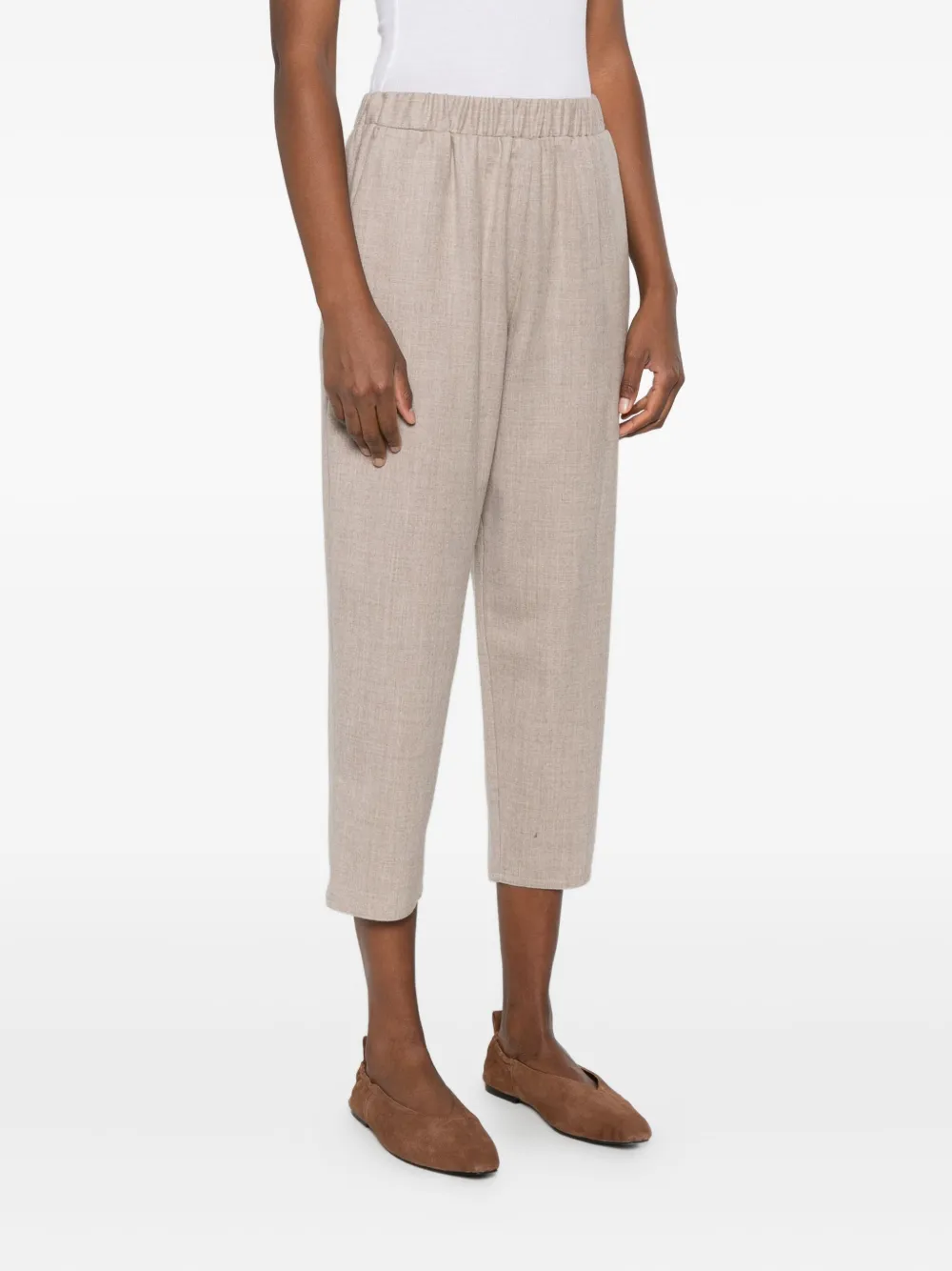 Dušan Elastic-waist Trousers In Neutral