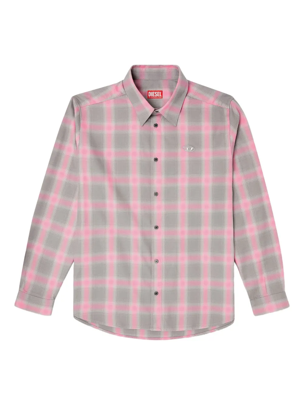 Diesel checked long-sleeve shirt | Pink | Image 1