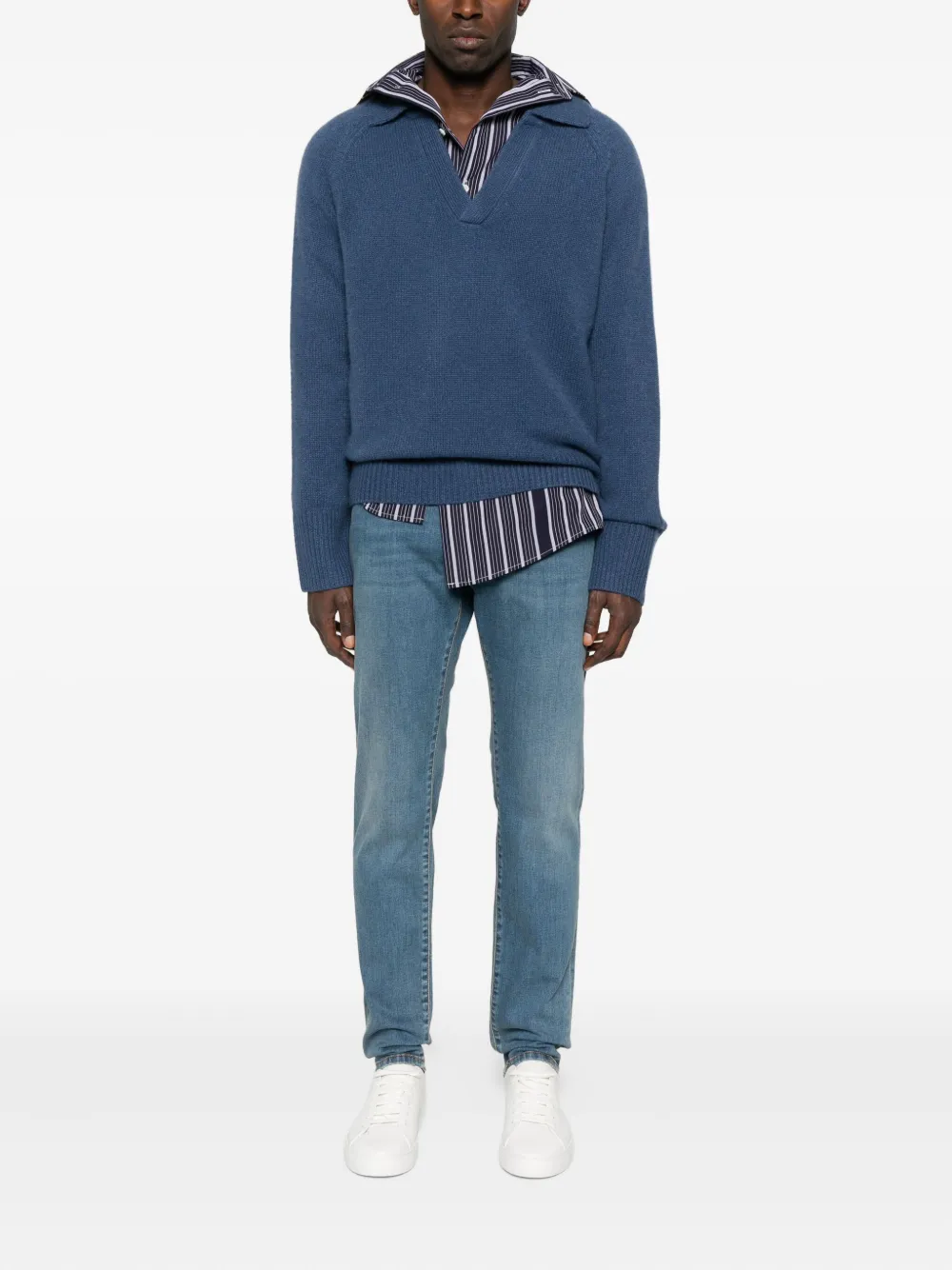 Jacob Cohën Jeans met vijf zakken - Blauw