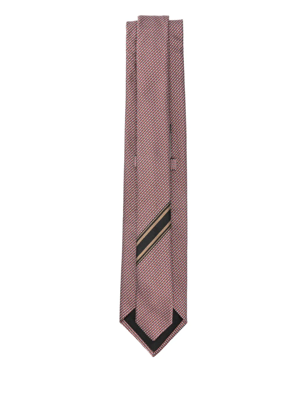 Brioni Zijden stropdas met geometrisch patroon - Roze