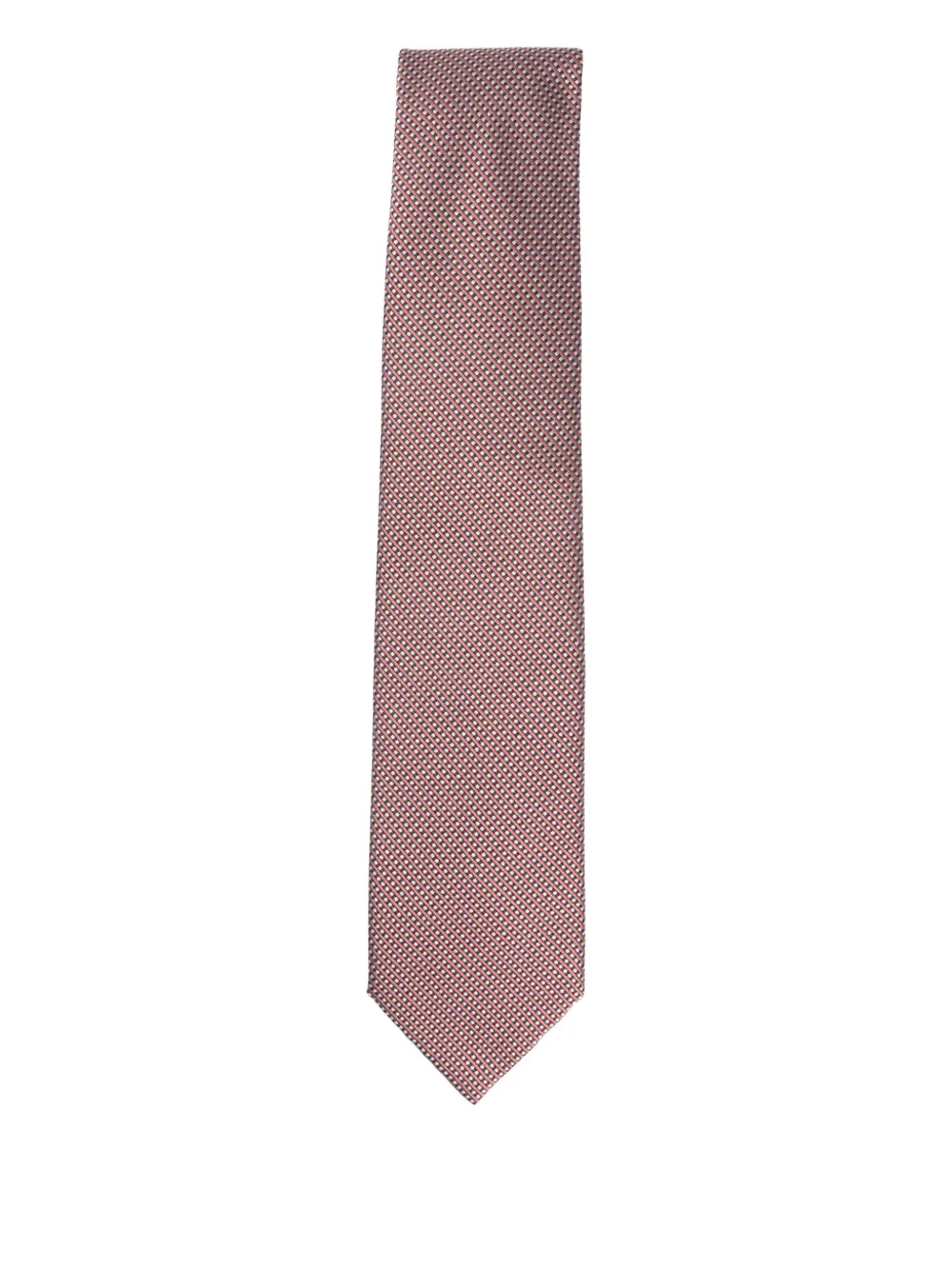 Brioni geometric-pattern silk tie | Pink | Image 1