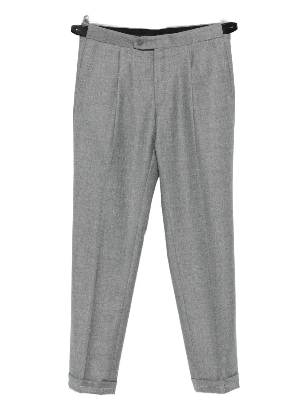 Brioni Pleated Wool Pants In Gray
